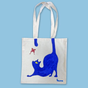 Bolsa de tela - Modelo Gato Azul 02